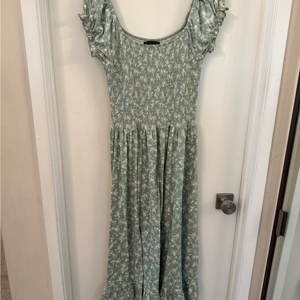 Urban Outfitters Sage Green Floral Maxi Dress